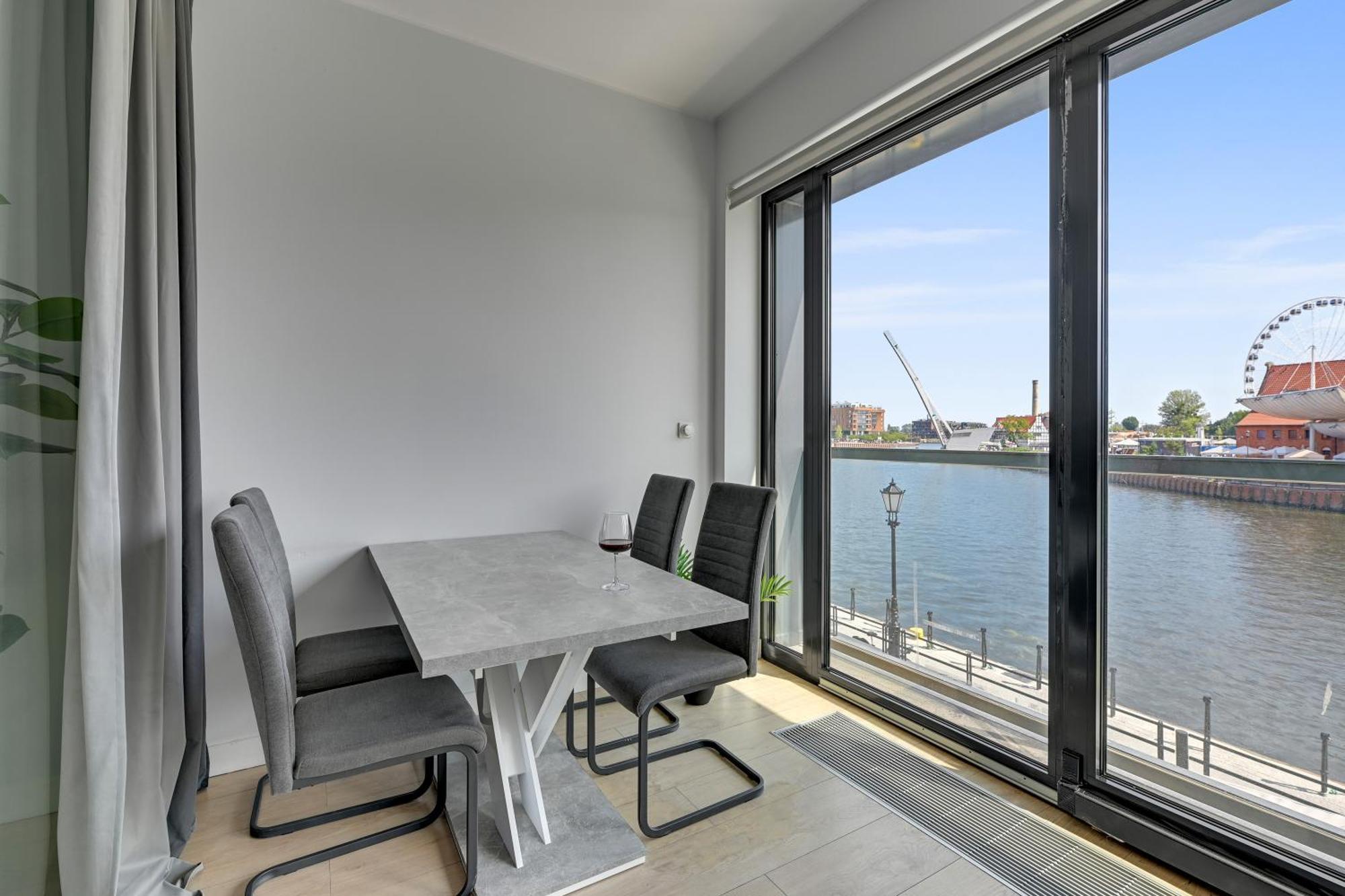 Symfonia Amazing River View Apartment By Downtown Apartments Gdańsk Kültér fotó